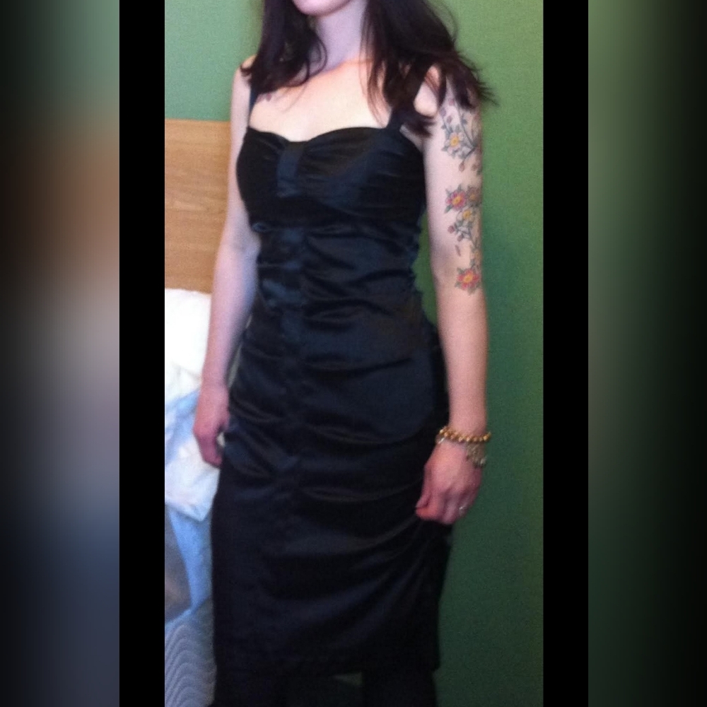 Le Chateau Cocktail Party Dress Ruched